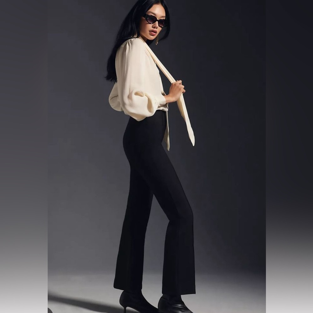 Maeve Anthropologie Black Flare Pants